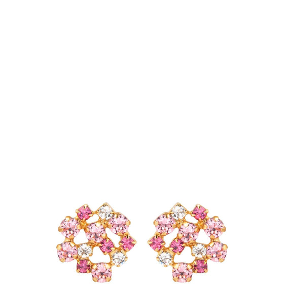 Caroline Svedbom Gold Kassandra Earrings - Pink Combo