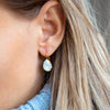 Caroline Svedbom Gold Mini Drop Clasp Earrings - White Opal