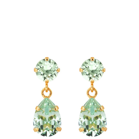 Caroline Svedbom Gold Mini Drop Earrings - Chrysolite