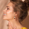 Caroline Svedbom Gold Mini Drop Earrings - Clear Crystal