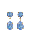 Caroline Svedbom Gold Mini Drop Earrings - Ocean Blue Delite