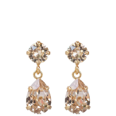 Caroline Svedbom Gold Mini Drop Earrings - Silk