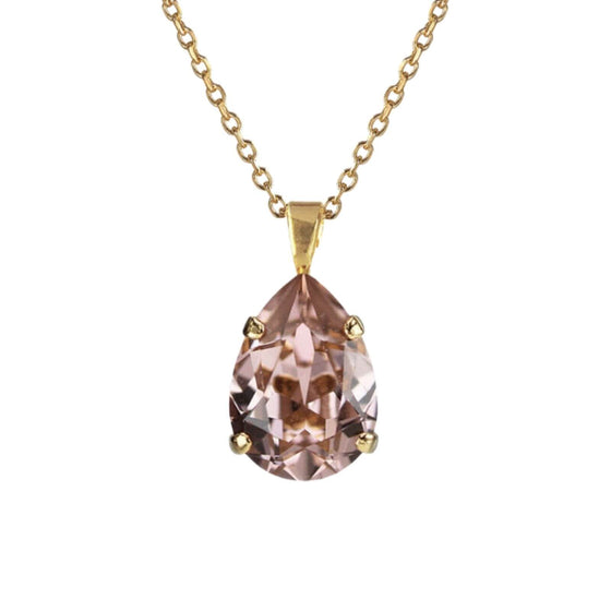 Caroline Svedbom Gold Mini Drop Necklace - Vintage Rose