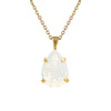 Caroline Svedbom Gold Mini Drop Necklace - White Opal