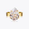 Caroline Svedbom Gold Mini Drop Ring- Clear Crystal