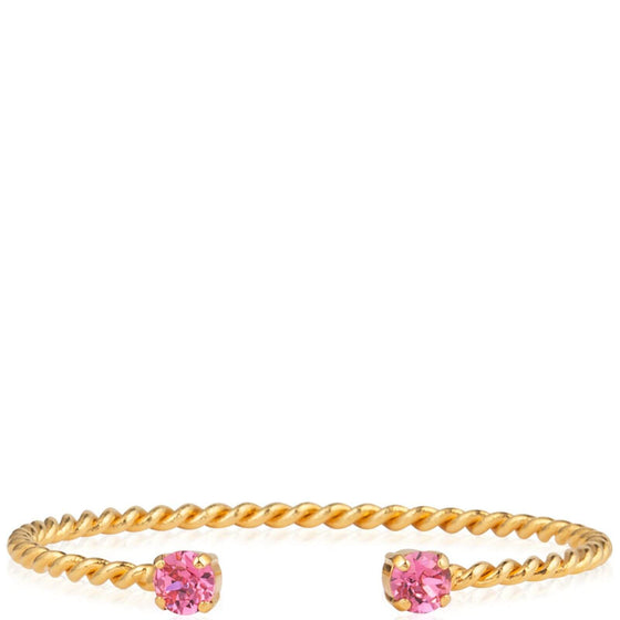 Caroline Svedbom Gold Mini Twisted Bangle - Rose