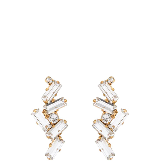 Caroline Svedbom Gold Nina Earrings - Clear Crystal