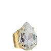 Caroline Svedbom Gold Perfect Drop Ring - Clear Crystal
