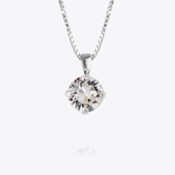 Caroline Svedbom Silver Classic Necklace - Clear Crystal