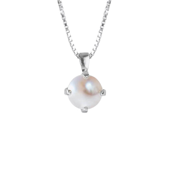 Caroline Svedbom Silver Classic Necklace - Pearl