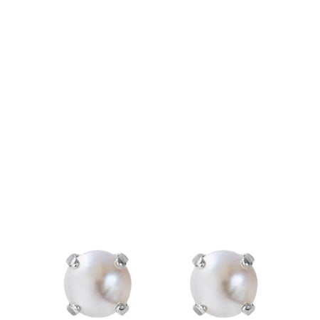 Caroline Svedbom Silver Classic Stud Earrings - Pearl
