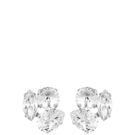 Caroline Svedbom Silver Jolie Earrings - Clear Crystal