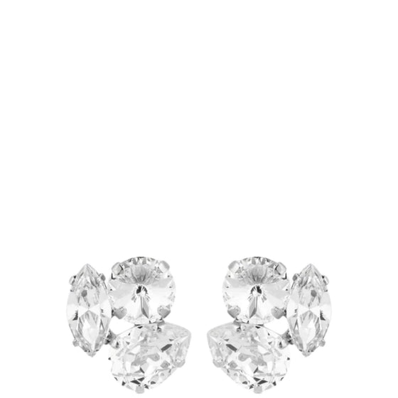 Caroline Svedbom Silver Jolie Earrings - Clear Crystal