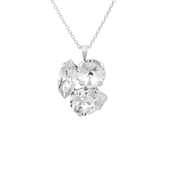 Caroline Svedbom Silver Jolie Necklace - Clear Crystal