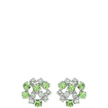 Caroline Svedbom Silver Kassandra Earrings - Green Combo
