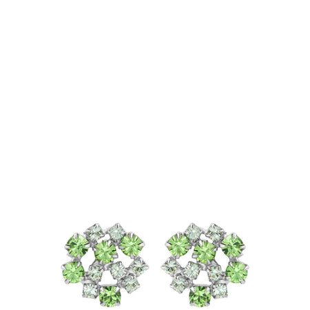 Caroline Svedbom Silver Kassandra Earrings - Green Combo