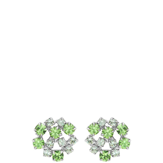 Caroline Svedbom Silver Kassandra Earrings - Green Combo