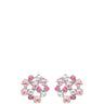 Caroline Svedbom Silver Kassandra Earrings - Pink Combo