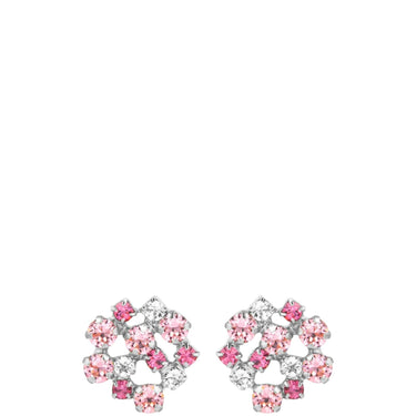 Caroline Svedbom Silver Kassandra Earrings - Pink Combo