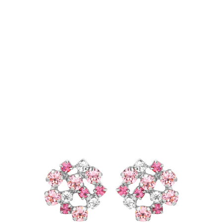 Caroline Svedbom Silver Kassandra Earrings - Pink Combo