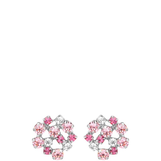 Caroline Svedbom Silver Kassandra Earrings - Pink Combo