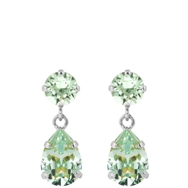 Caroline Svedbom Silver Mini Drop Earrings - Chrysolite