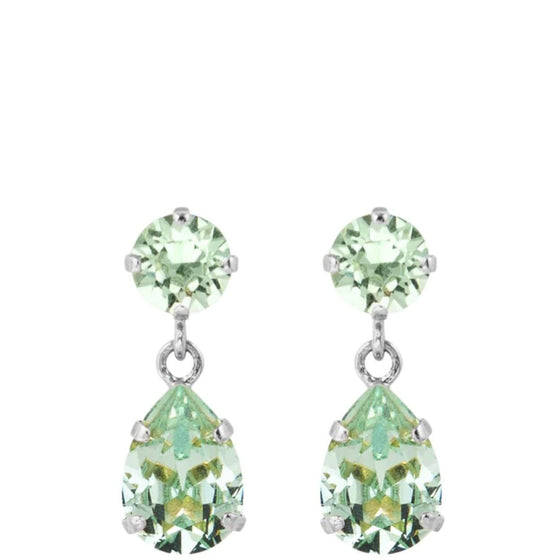 Caroline Svedbom Silver Mini Drop Earrings - Chrysolite