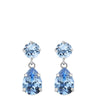 Caroline Svedbom Silver Mini Drop Earrings - Light Sapphire