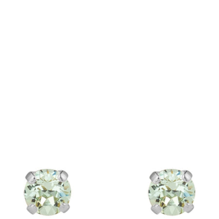 Caroline Svedbom Silver Mini Stud Earrings - Chrysolite