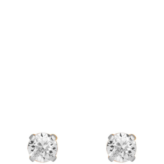 Caroline Svedbom Silver Mini Stud Earrings - Clear Crystal