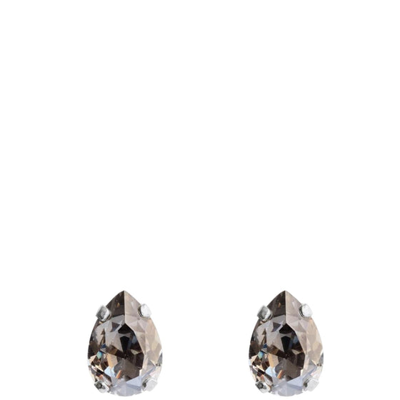 Caroline Svedbom Silver Petite Stud Earrings - Black Diamond