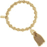 ChloBo Mini Small Ball Tassel Bracelet - Gold