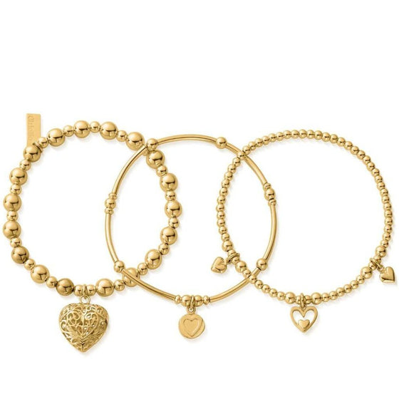 ChloBo Compassion Bracelet Set - Gold