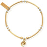 ChloBo Dainty Moon & Sun Bracelet - Two Tone