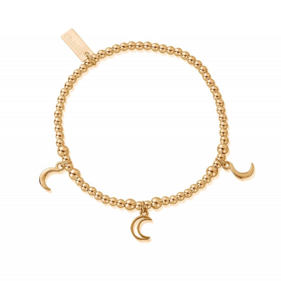 ChloBo Cuties Triple Moon Bracelet - Gold