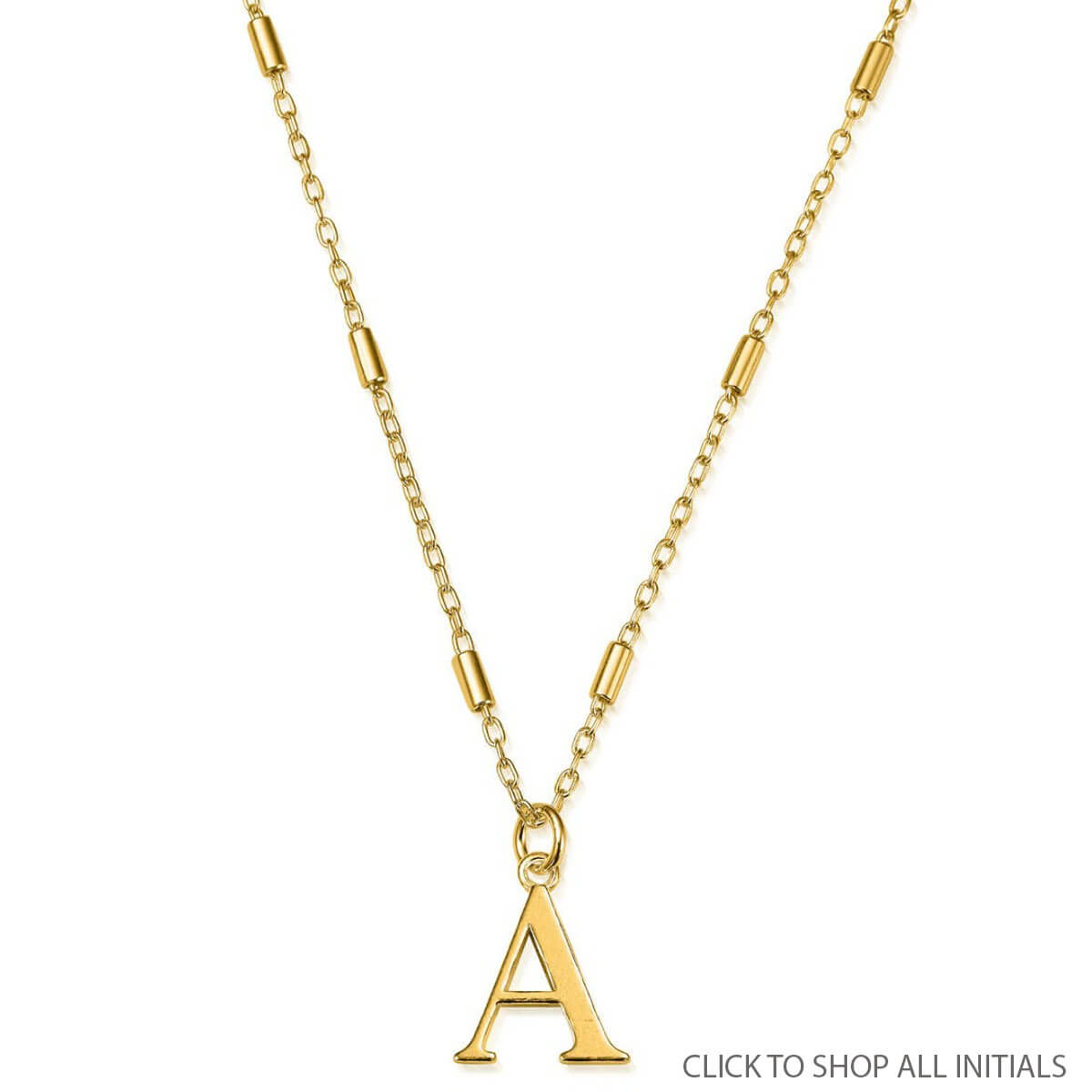 chlobo iconic inital necklaces gold letter a