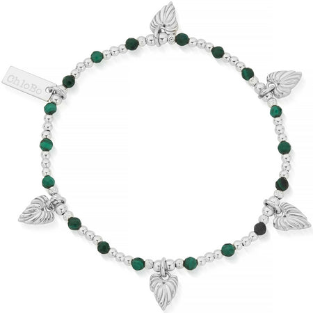 ChloBo Leaf Heart Malachite Bracelet