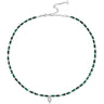 ChloBo Leaf Heart Sparkle Malachite Necklace