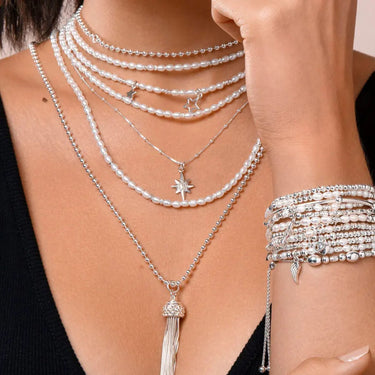 ChloBo Lifelong Magic Pearl Necklace - Silver