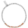 ChloBo Peach Moonstone Sparkle Cube Bracelet