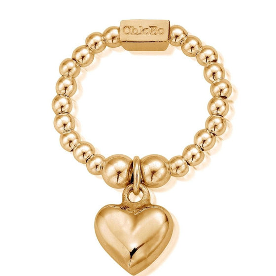 ChloBo Puffed Heart Ring - Gold