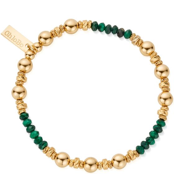 ChloBo Sparkle Malachite Bracelet - Gold