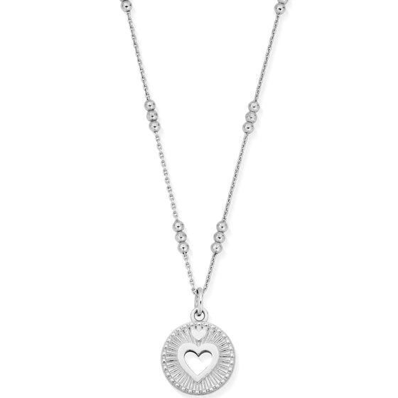 ChloBo Triple Bobble Chain Guiding Heart Necklace