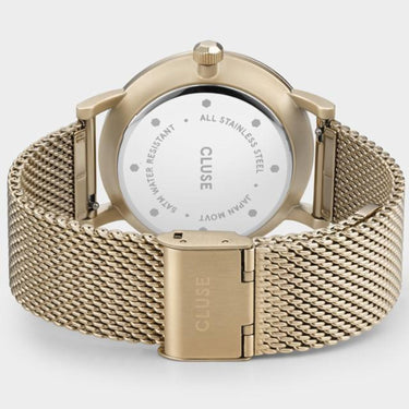 Cluse Aravis Gold Mesh Watch - Green