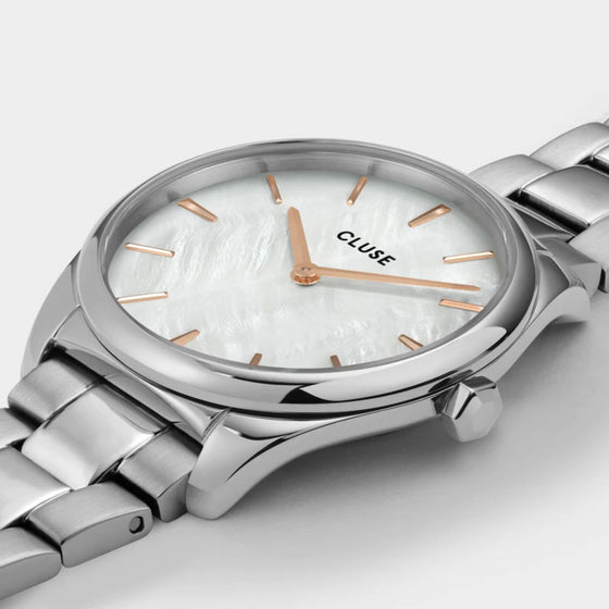 Cluse Feroce Petite Silver White Pearl Watch