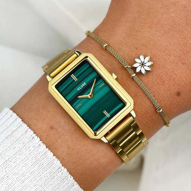 Cluse Fluette Gold Green Watch