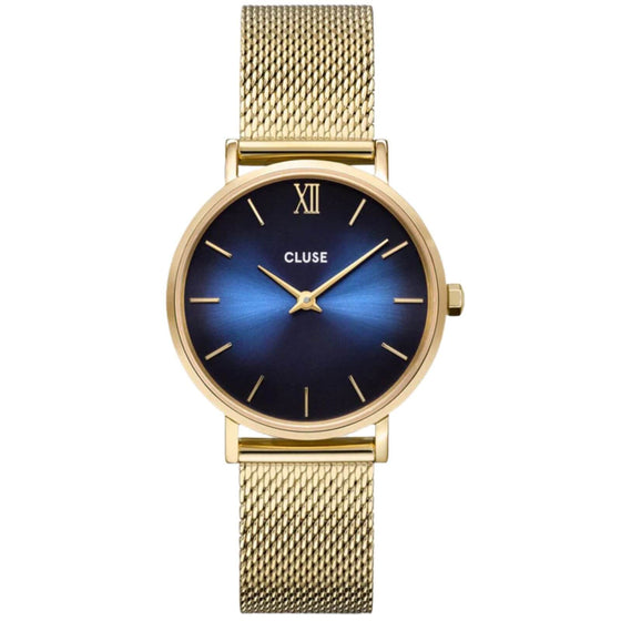 Cluse Minuit Gold Mesh Watch