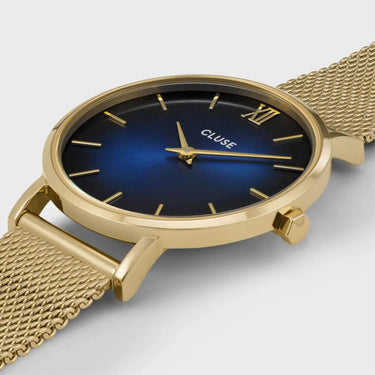 Cluse Minuit Gold Mesh Watch