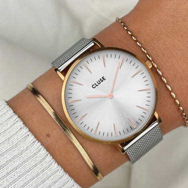 Cluse Minuit Two Tone Mesh Watch