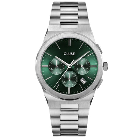 Cluse Vigoureux Chrono Steel Watch - Green